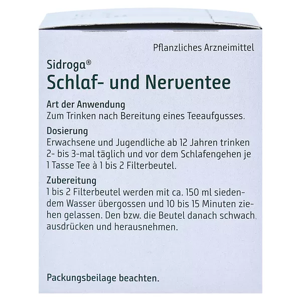 Sidroga Schlaf- und Nerventee Filterbeutel 20X2,0 g