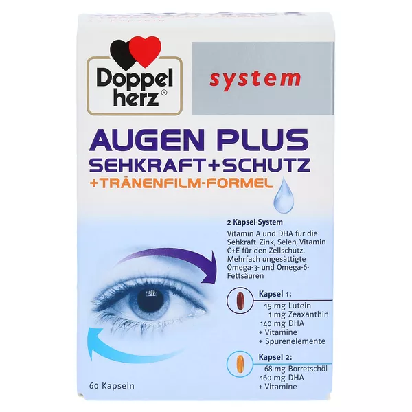 Doppelherz system Augen Plus Sehkraft + Schutz + Tränenfilm-Formel 60 St