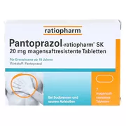 Pantoprazol ratiopharm SK 20 mg 7 St