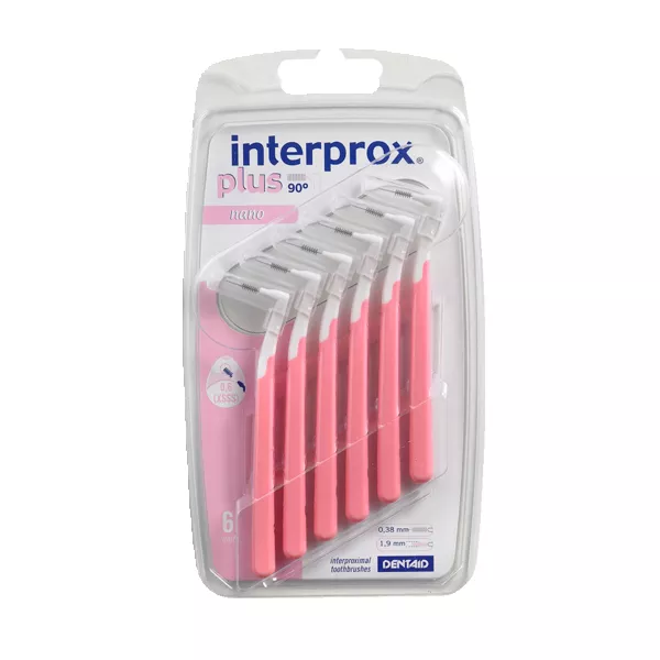 interprox plus nano rosa Interdentalbürste, 6 St.