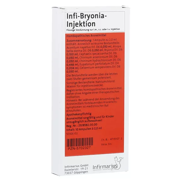 INFI Bryonia Injektion 10X2 ml