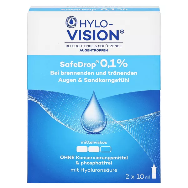 Hylo-Vision SafeDrop 0,1 % 2X10 ml