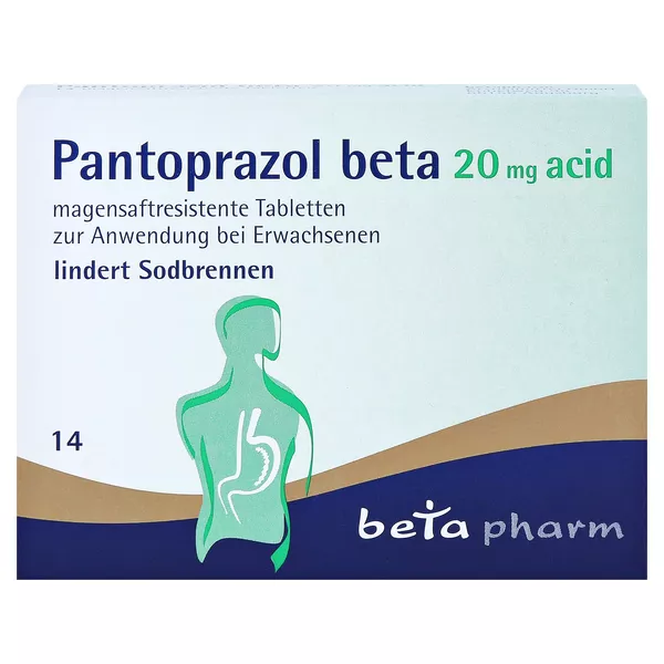 Pantoprazol beta 20 mg acid 14 St