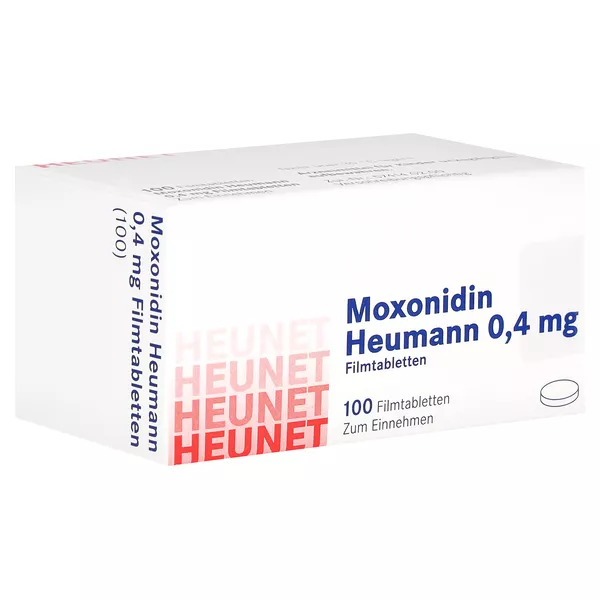 MOXONIDIN Heumann 0,4 mg Filmtabl.Heunet 100 St