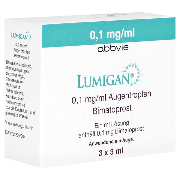 Lumigan 0,1 Mg/ml Augentropfen 3X3 ml