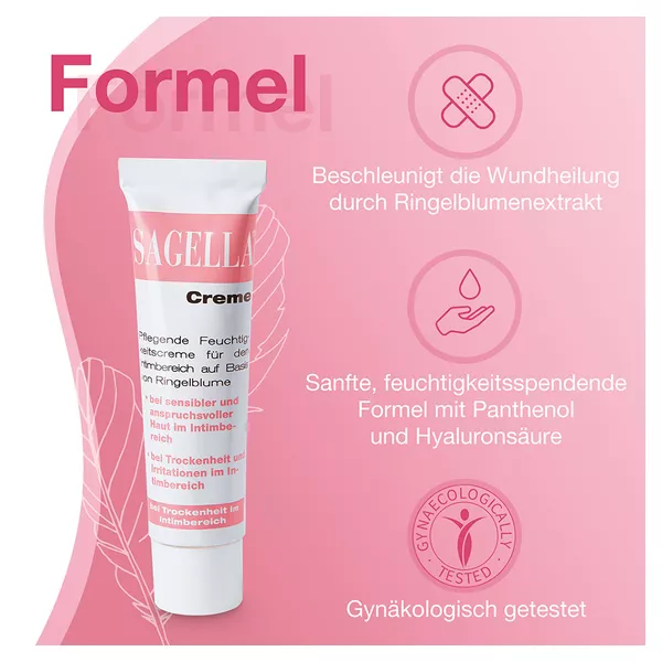 SAGELLA Creme: Feuchtigkeitscreme für die Intimpflege, 30 ml