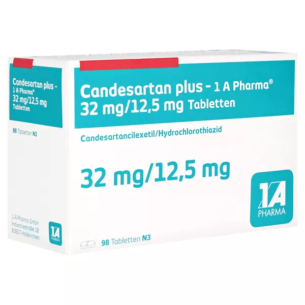 CANDESARTAN plus-1A Pharma 32 mg/12,5 mg Tabletten 98 St