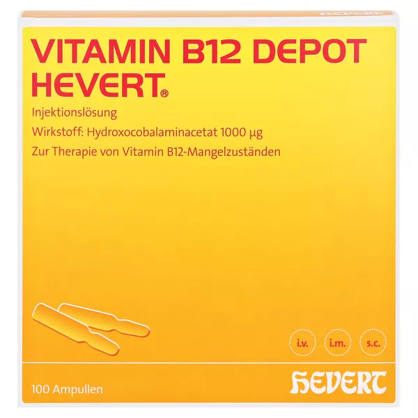 Vitamin B12 Depot Hevert Ampullen 100 St