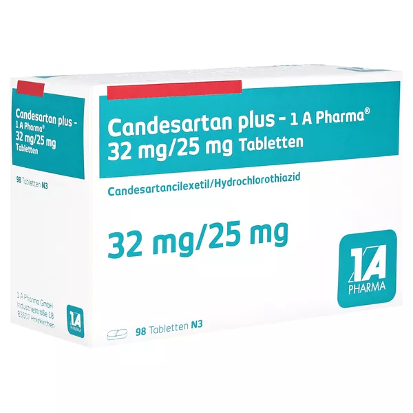CANDESARTAN plus-1A Pharma 32 mg/25 mg Tabletten 98 St