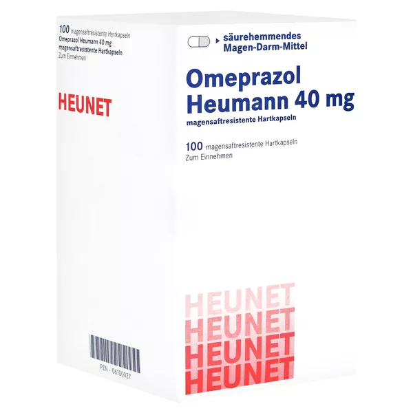 OMEPRAZOL Heumann 40 mg magensaftr.Hartkps.Heunet 100 St