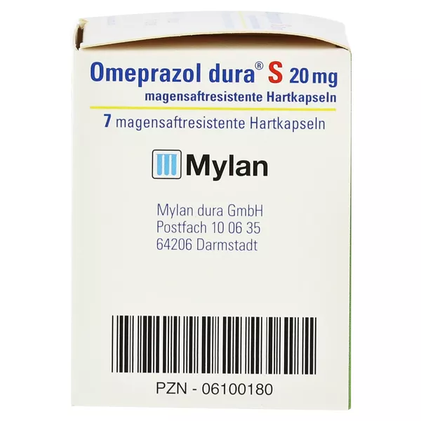 Omeprazol dura S 20 mg magensaftresist.H 7 St