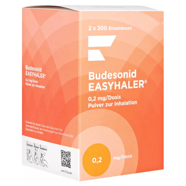 BUDESONID Easyhaler 0,2 mg/Dosis 2x200 ED P.z.Inh. 400 Sp