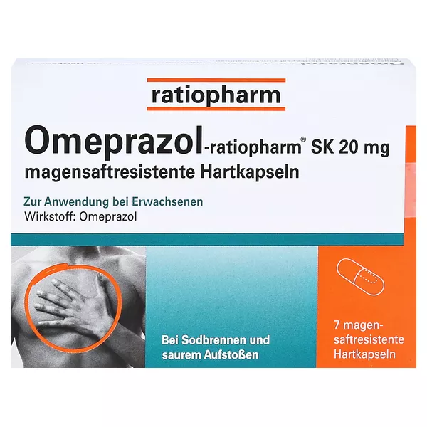 Omeprazol ratiopharm SK 20 mg 7 St