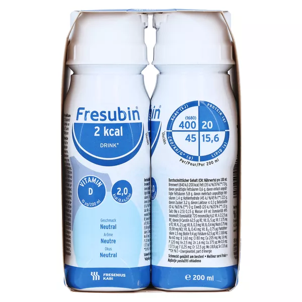Fresubin 2 kcal  Neutral hochkalorische Trinknahrung 4X200 ml