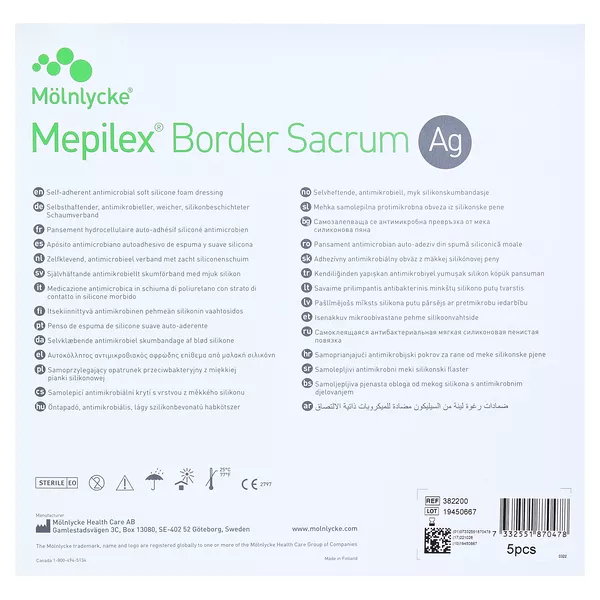 Mepilex Border Sacrum Ag Schaumverb.20x2 5 St