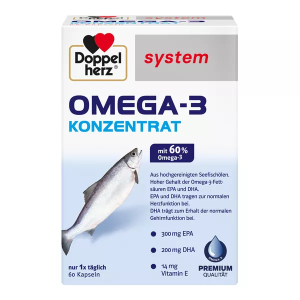 Doppelherz system Omega-3 Konzentrat 60 St