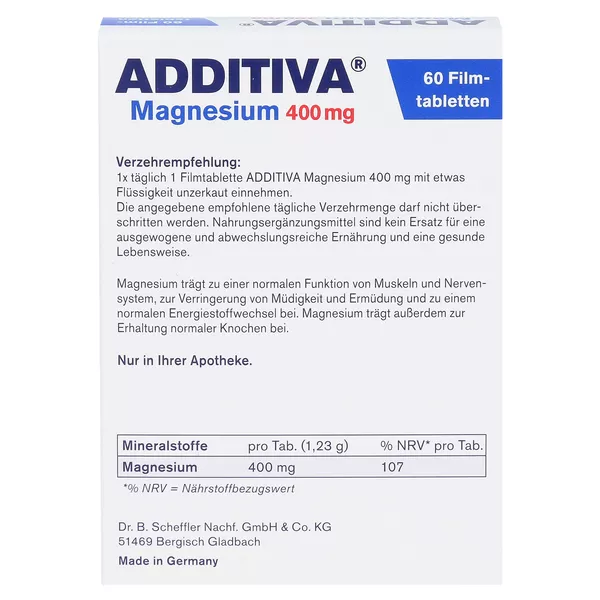 Additiva Magnesium 400 mg Filmtabletten 60 St