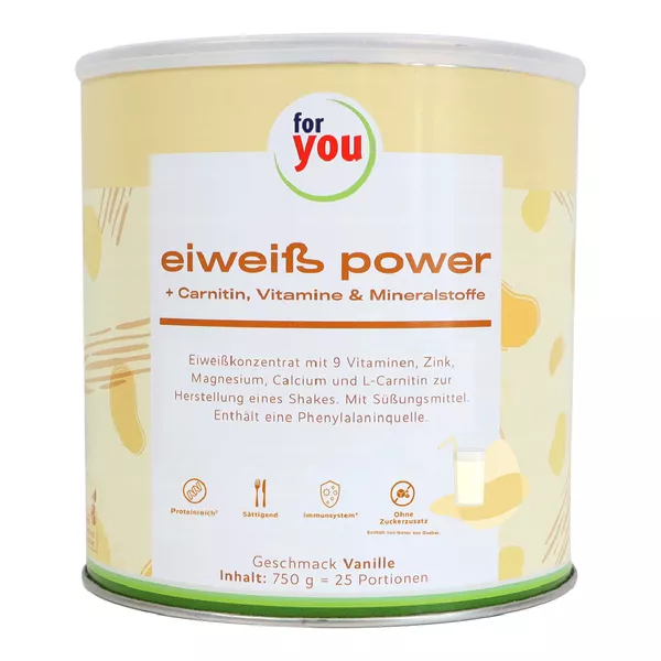 for you eiweiß power vanille, 750 g