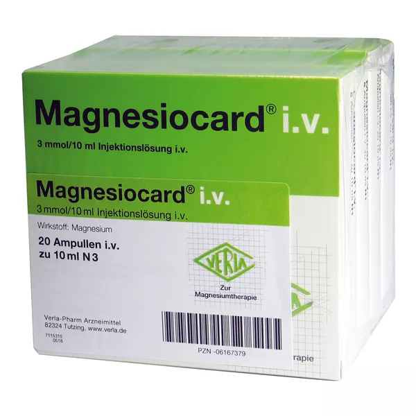 Magnesiocard i.v. Injektionslösung 20X10 ml