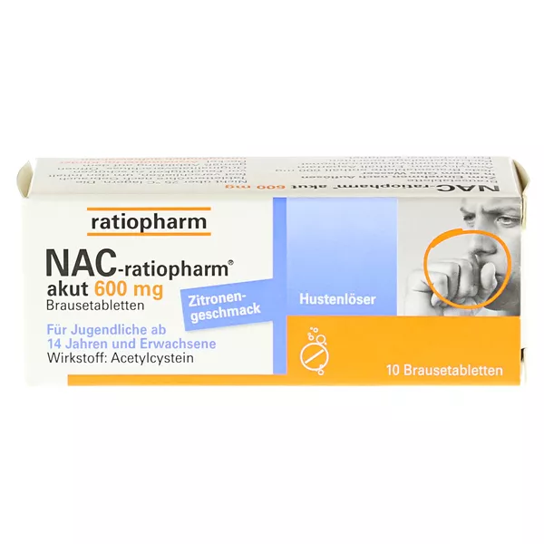 NAC ratiopharm akut 600 mg Hustenlöser Zitronengeschmack 10 St