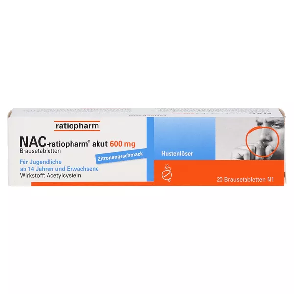 NAC ratiopharm akut 600 mg Hustenlöser Zitronengeschmack 20 St