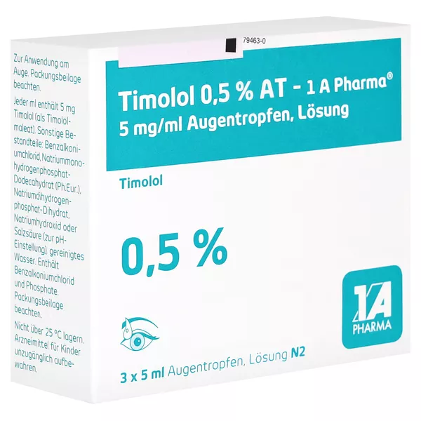 Timolol 0,5% At-1a Pharma Augentropfen 15 ml