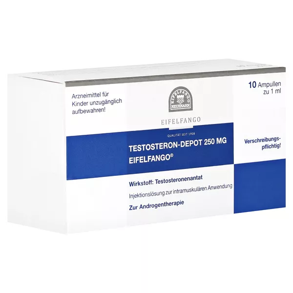 TESTOSTERON depot 250 mg Eifelfango Injektionslsg. 10X1 ml