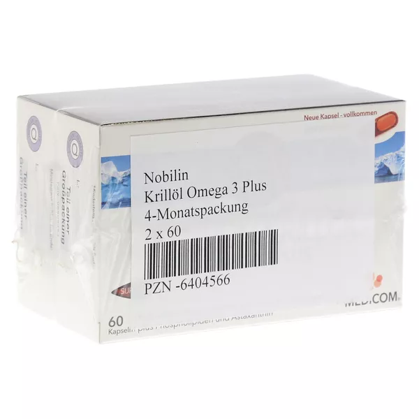 Nobilin Krillöl Omega-3 Plus Kapseln 2X60 St