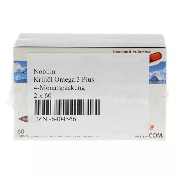 Nobilin Krillöl Omega-3 Plus Kapseln 2X60 St