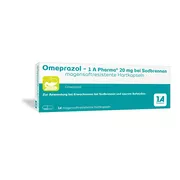 Omeprazol - 1 A Pharma 20 mg magensaftresistente Hartkapseln, 14 St.