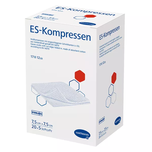 ES-Kompressen steril 7,5x7,5 cm 12f 20X5 St