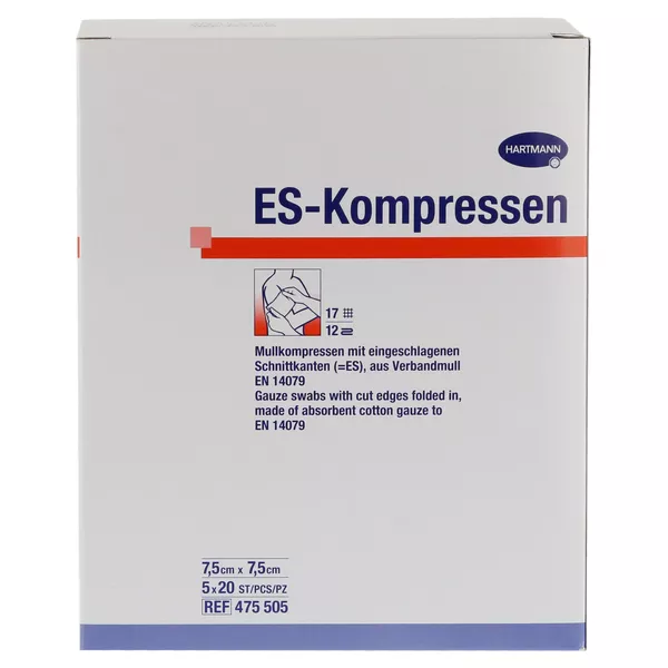 ES-Kompressen steril 7,5x7,5 cm 12f 5X20 St