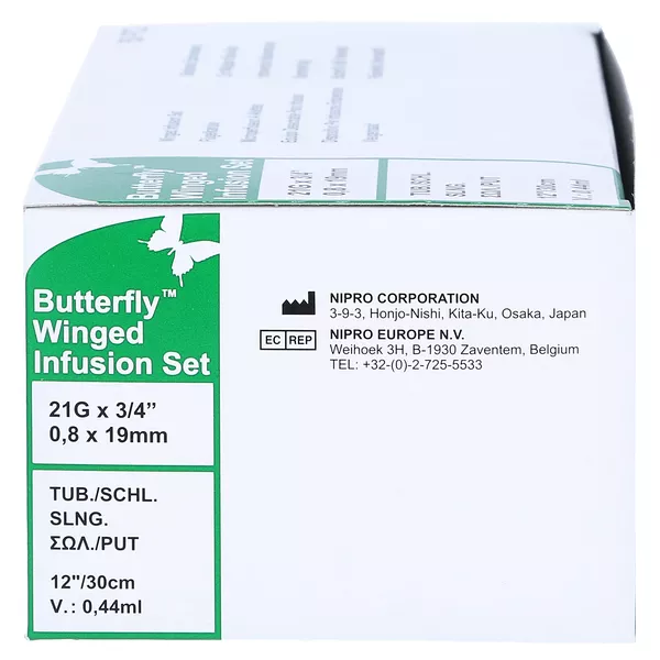 Butterfly Kanüle 21 G grün 50 St