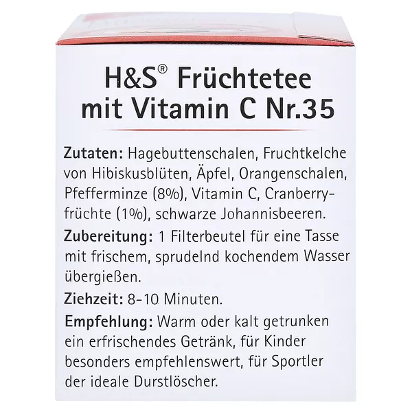 H&S Früchtetee mit Vitamin C 20X2,7 g