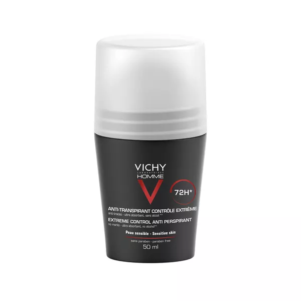 Vichy Homme Deo Roll-On Anti-Transpirant 72h, 50 ml