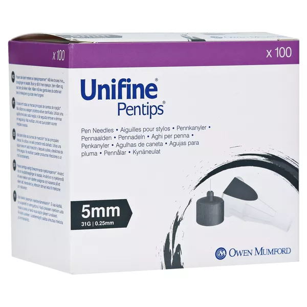 Unifine Pentips Kanüle 31 G 5 mm 100 St