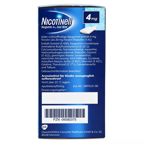 Nicotinell Kaugummi 4 mg Cool Mint 96 St