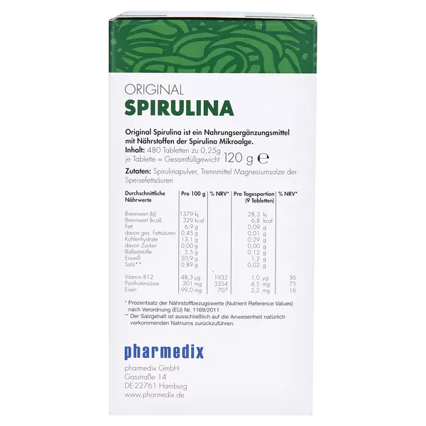 Original Spirulina Tabletten, 480 St.