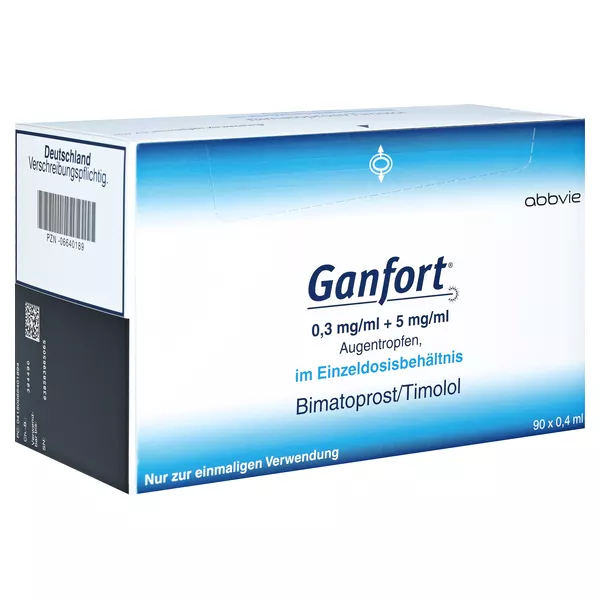 GANFORT 0,3 mg/ml + 5 mg/ml AT im Einzeldosisbeh., 90 x 0,4 ml