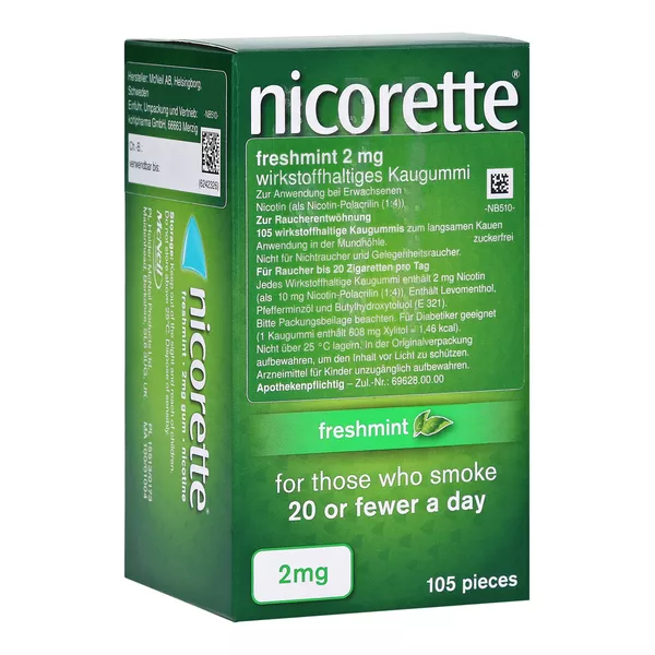 Nicorette 2 mg freshmint Kaugummi (Reimport)