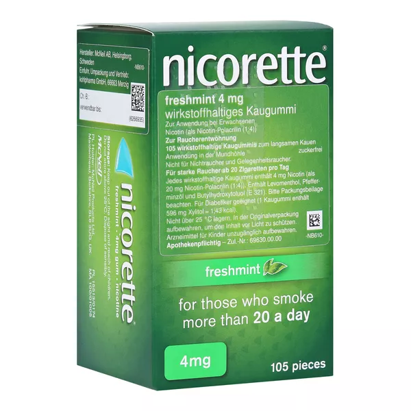 Nicorette 4 mg freshmint Kaugummi (Reimport)