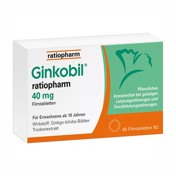 Ginkobil ratiopharm 40 mg 60 St