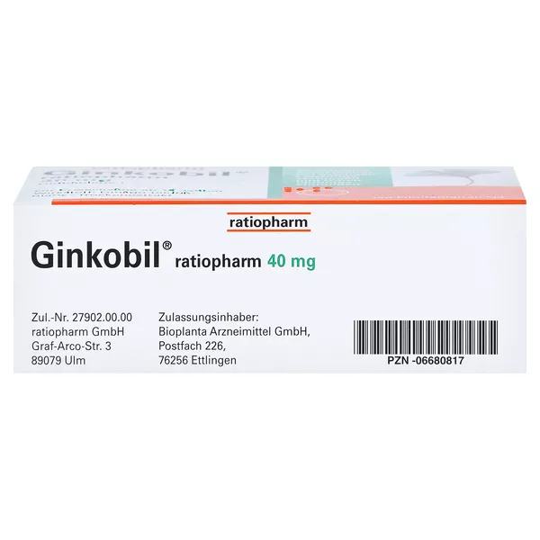 Ginkobil ratiopharm 40 mg 120 St