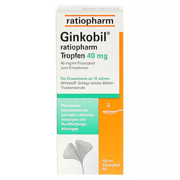 Ginkobil ratiopharm Tropfen 40 mg 100 ml