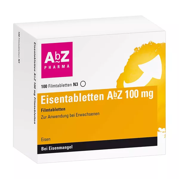 Eisentabletten AbZ 100 mg Filmtabletten, 100 St.