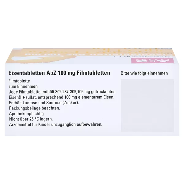 Eisentabletten AbZ 100 mg Filmtabletten, 100 St.