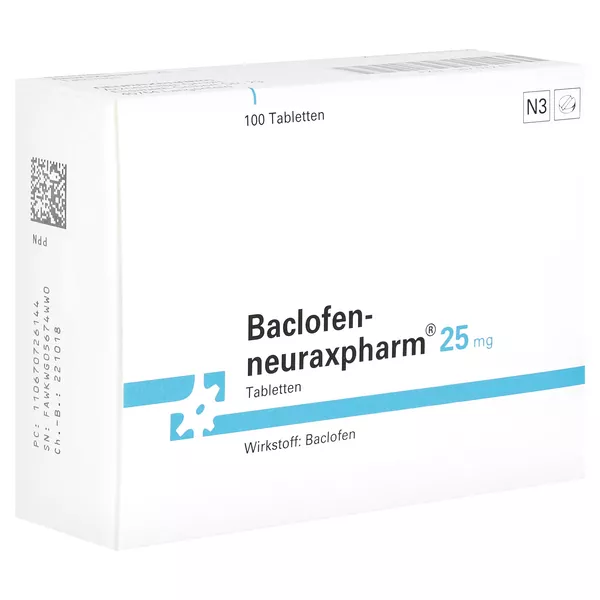 Baclofen-neuraxpharm 25 mg Tabletten 100 St