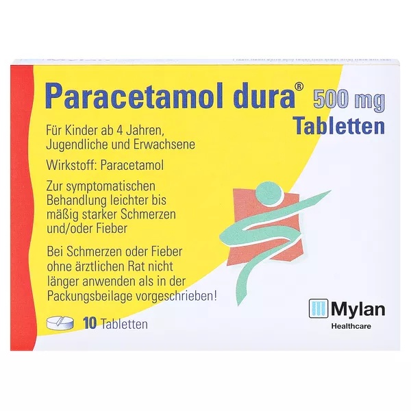 Paracetamol dura 500 mg Tabletten, 10 St.