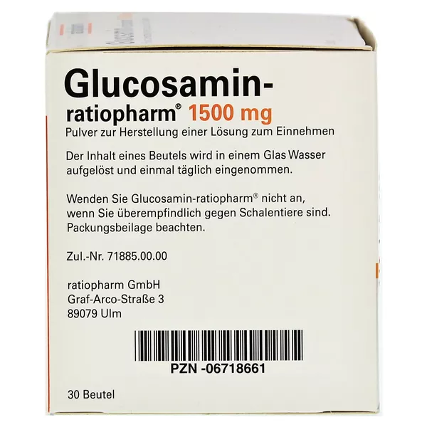 Glucosamin ratiopharm 1500 mg 30 St