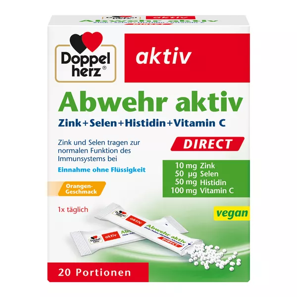 Doppelherz Abwehr Aktiv DIRECT Zink + Selen + Histidin + Vitamin C 20 St